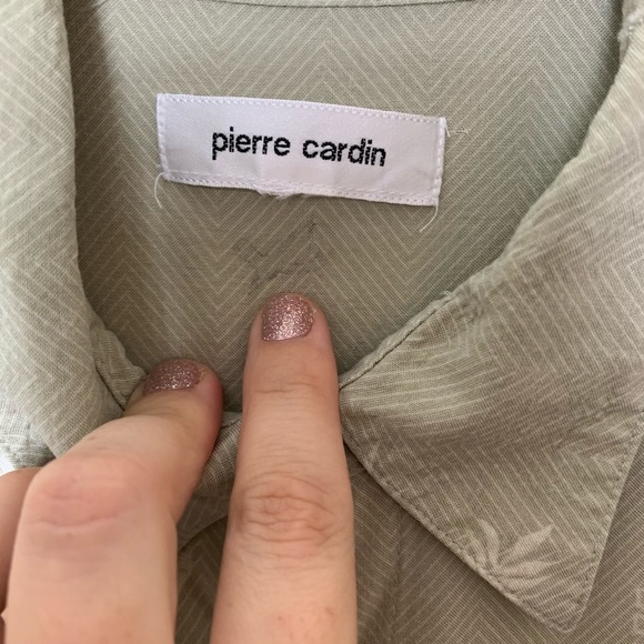 Pierre Cardin: Button Front Palm Hawaiian Shirt L - Picture 6 of 10